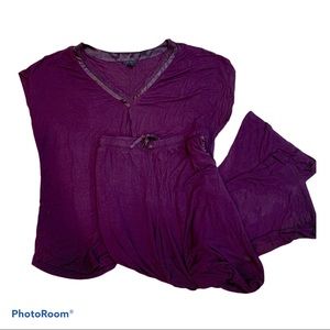 Midnight Two-piece plum pajama set XL
